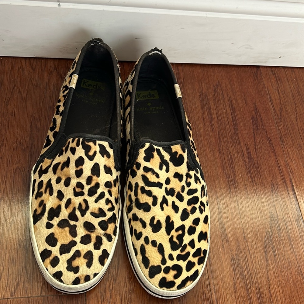 Lightly wornKate Spade Leopard Keds size 9